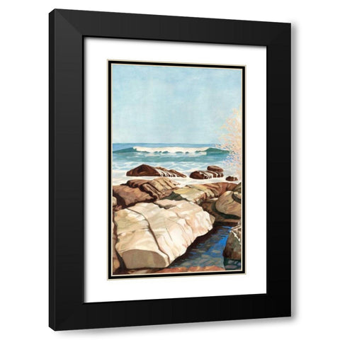 Sea Spray I Black Modern Wood Framed Art Print with Double Matting by Miller, Dianne