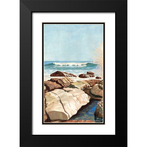 Sea Spray I Black Modern Wood Framed Art Print with Double Matting by Miller, Dianne