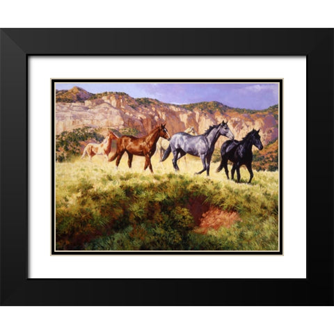 At the Crossing Black Modern Wood Framed Art Print with Double Matting by Goldrick, Claire