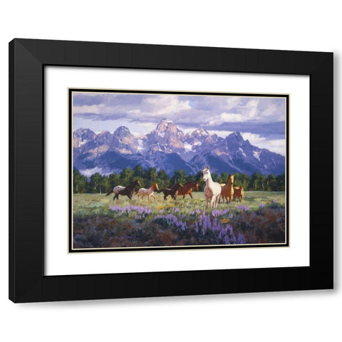 Morning Fresh Black Modern Wood Framed Art Print with Double Matting by Goldrick, Claire