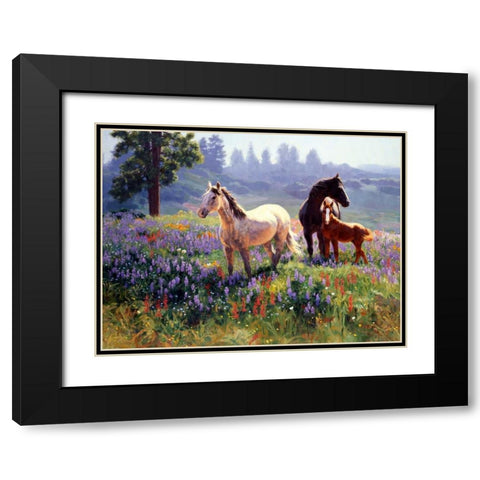 Season of Contentment Black Modern Wood Framed Art Print with Double Matting by Goldrick, Claire