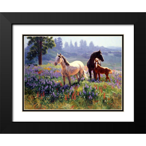 Season of Contentment Black Modern Wood Framed Art Print with Double Matting by Goldrick, Claire