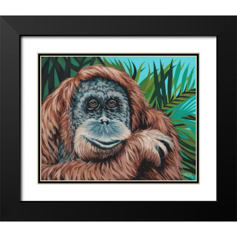 Jungle Monkey I Black Modern Wood Framed Art Print with Double Matting by Vitaletti, Carolee