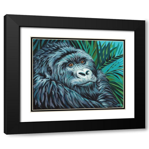 Jungle Monkey II Black Modern Wood Framed Art Print with Double Matting by Vitaletti, Carolee