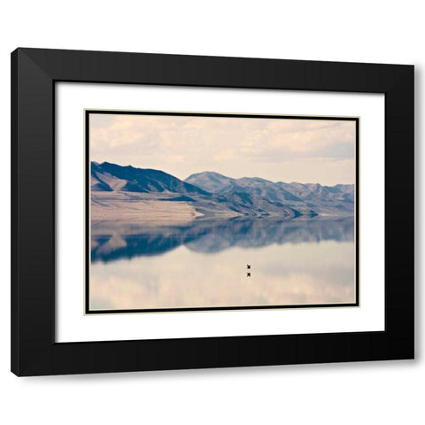 Reflection I Black Modern Wood Framed Art Print with Double Matting by Coomes, Sylvia