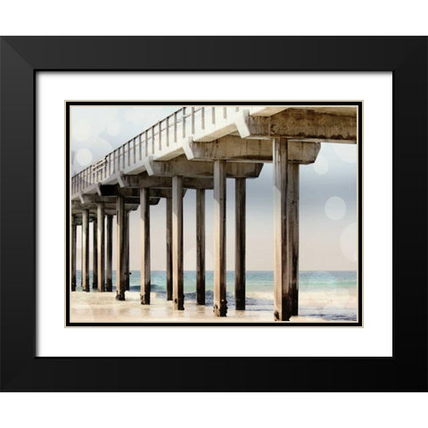 Boardwalk III Black Modern Wood Framed Art Print with Double Matting by Coomes, Sylvia