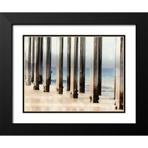 Boardwalk IV Black Modern Wood Framed Art Print with Double Matting by Coomes, Sylvia