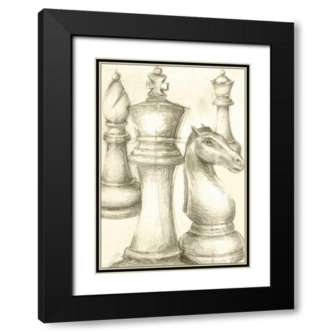 Office Sketches Collection B Black Modern Wood Framed Art Print with Double Matting by Harper, Ethan