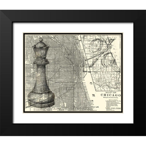 Office Sketches Collection E Black Modern Wood Framed Art Print with Double Matting by Ethan Harper