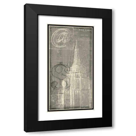 Office Sketches Collection F Black Modern Wood Framed Art Print with Double Matting by Harper, Ethan