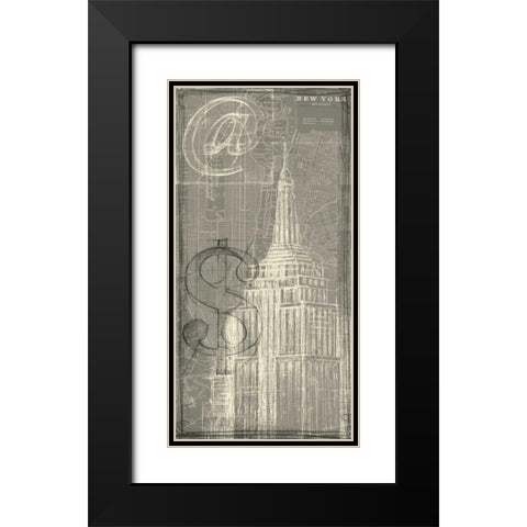 Office Sketches Collection F Black Modern Wood Framed Art Print with Double Matting by Harper, Ethan