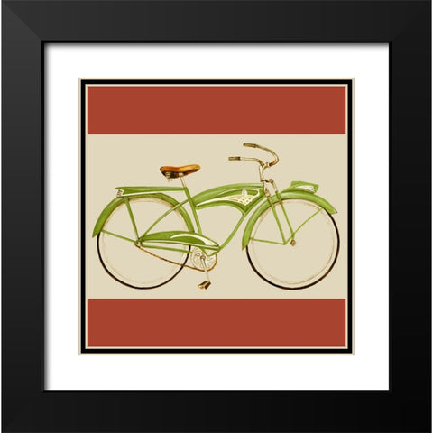 Retro Bike Collection H Black Modern Wood Framed Art Print with Double Matting by Goldberger, Jennifer