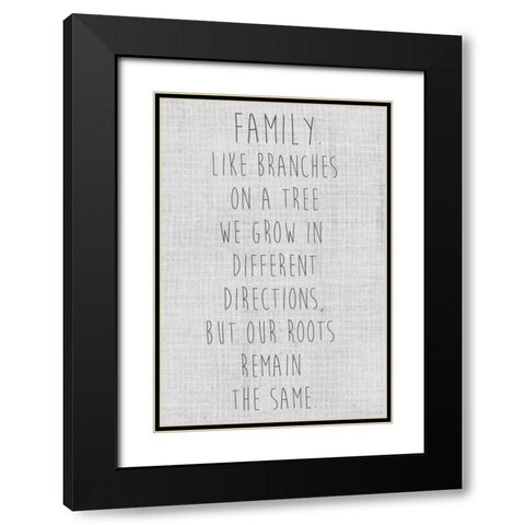 Simply Family Collection F Black Modern Wood Framed Art Print with Double Matting by Popp, Grace