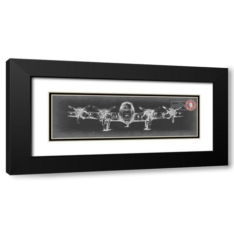 Aeronautic Collection F Black Modern Wood Framed Art Print with Double Matting by Ethan Harper
