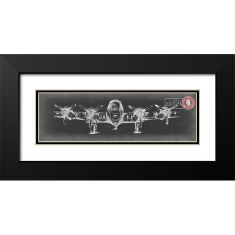 Aeronautic Collection F Black Modern Wood Framed Art Print with Double Matting by Ethan Harper