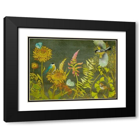Birding Collection A Black Modern Wood Framed Art Print with Double Matting by Zarris, Chariklia