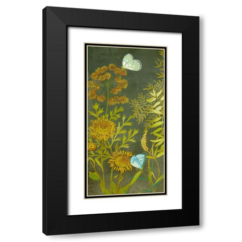 Birding Collection B Black Modern Wood Framed Art Print with Double Matting by Zarris, Chariklia