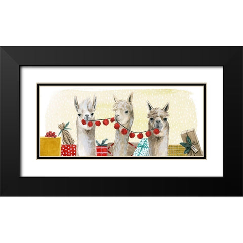Boho Christmas Collection D Black Modern Wood Framed Art Print with Double Matting by Popp, Grace