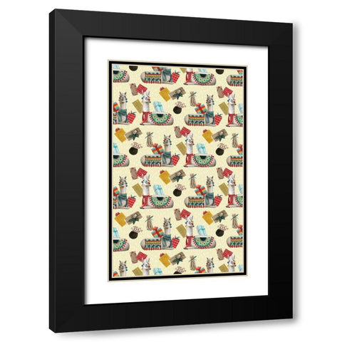 Boho Christmas Collection E Black Modern Wood Framed Art Print with Double Matting by Popp, Grace