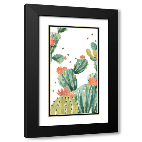Simple Succulent Collection B Black Modern Wood Framed Art Print with Double Matting by Vess, June Erica