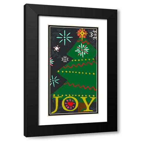 Nordic Joy Collection B Black Modern Wood Framed Art Print with Double Matting by Vess, June Erica