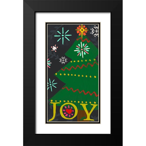 Nordic Joy Collection B Black Modern Wood Framed Art Print with Double Matting by Vess, June Erica