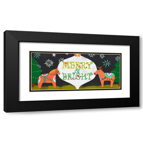 Nordic Joy Collection D Black Modern Wood Framed Art Print with Double Matting by Vess, June Erica