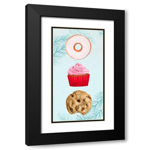 Sweet Holidays Collection B Black Modern Wood Framed Art Print with Double Matting by Borges, Victoria
