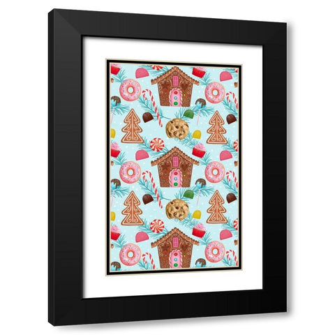 Sweet Holidays Collection E Black Modern Wood Framed Art Print with Double Matting by Borges, Victoria