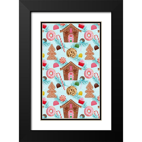 Sweet Holidays Collection E Black Modern Wood Framed Art Print with Double Matting by Borges, Victoria