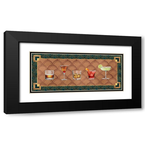 Bar Gatsby Collection D Black Modern Wood Framed Art Print with Double Matting by Popp, Grace