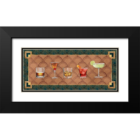 Bar Gatsby Collection D Black Modern Wood Framed Art Print with Double Matting by Popp, Grace