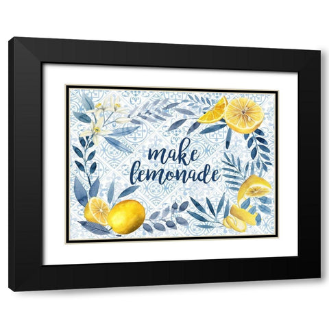 Citrus Sayings Collection A Black Modern Wood Framed Art Print with Double Matting by Popp, Grace