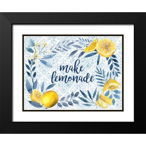 Citrus Sayings Collection A Black Modern Wood Framed Art Print with Double Matting by Popp, Grace