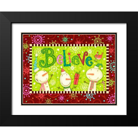 Bright Believe Collection A  Black Modern Wood Framed Art Print with Double Matting by Eisner, Viv
