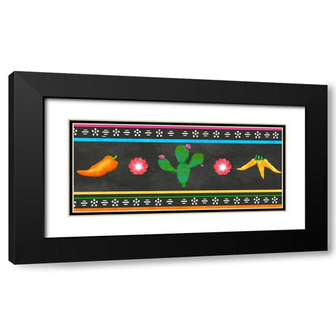 PiÃ±ata Party Collection D Black Modern Wood Framed Art Print with Double Matting by Reynolds, Jade