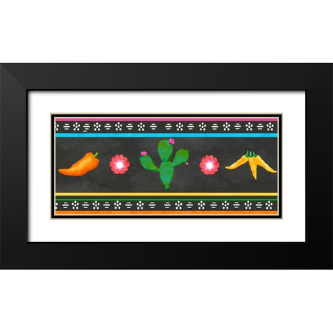 PiÃ±ata Party Collection D Black Modern Wood Framed Art Print with Double Matting by Reynolds, Jade