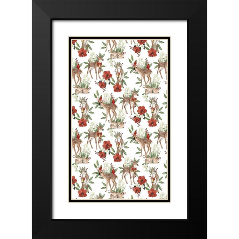 Yuletide Darlings Collection E Black Modern Wood Framed Art Print with Double Matting by Popp, Grace