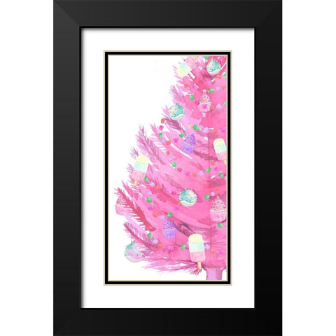 Candy Christmas Collection B Black Modern Wood Framed Art Print with Double Matting by Parker, Jennifer Paxton