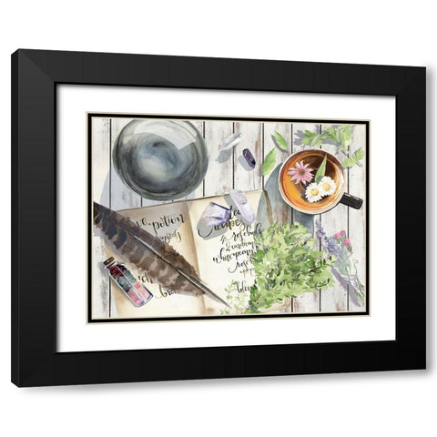 Green Witch Collection A Black Modern Wood Framed Art Print with Double Matting by Parker, Jennifer Paxton