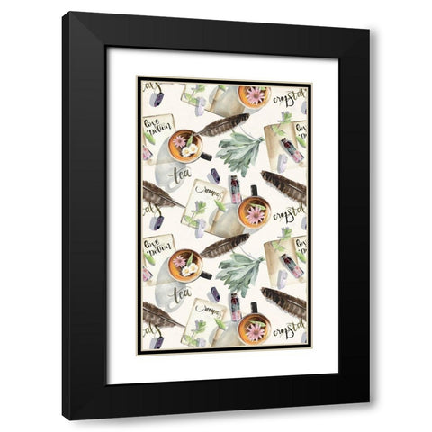 Green Witch Collection E Black Modern Wood Framed Art Print with Double Matting by Parker, Jennifer Paxton