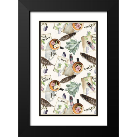 Green Witch Collection E Black Modern Wood Framed Art Print with Double Matting by Parker, Jennifer Paxton