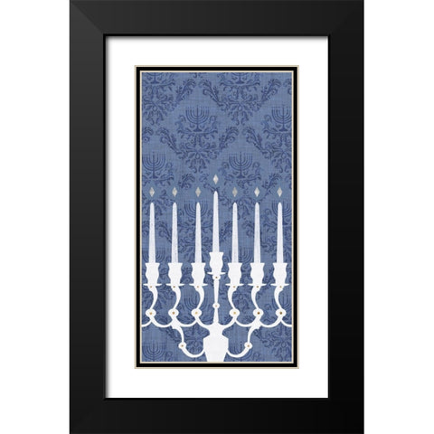 Sophisticated Hanukkah Collection B Black Modern Wood Framed Art Print with Double Matting by Borges, Victoria