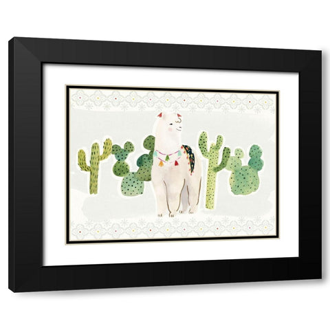 Sweet Alpaca Collection A Black Modern Wood Framed Art Print with Double Matting by Borges, Victoria