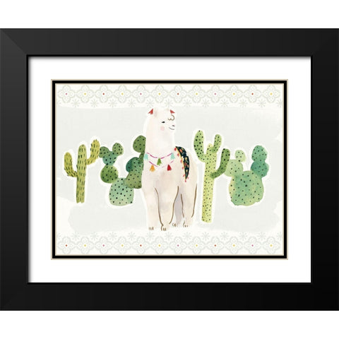 Sweet Alpaca Collection A Black Modern Wood Framed Art Print with Double Matting by Borges, Victoria