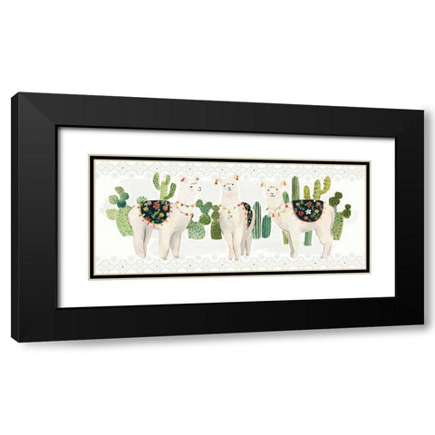 Sweet Alpaca Collection D Black Modern Wood Framed Art Print with Double Matting by Borges, Victoria