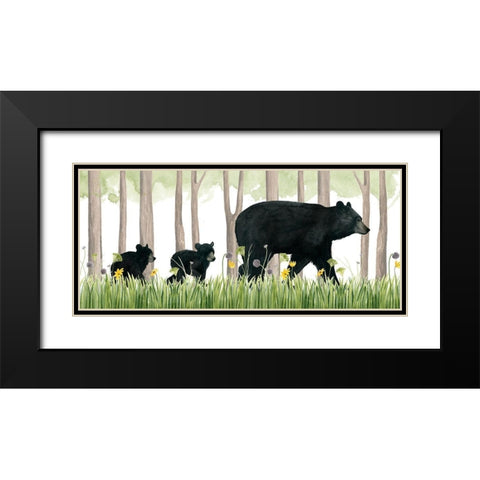 Woodland Babes Collection D Black Modern Wood Framed Art Print with Double Matting by Popp, Grace