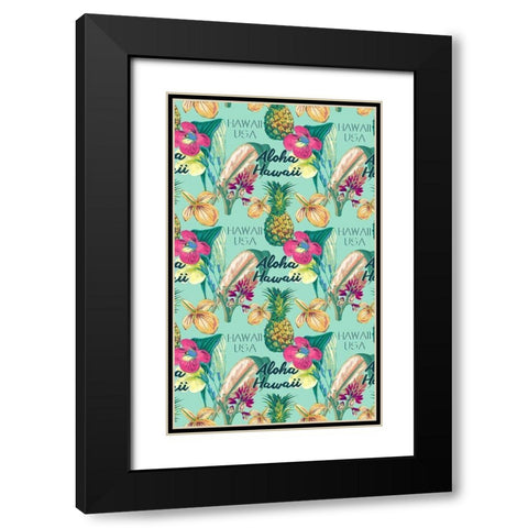 Tropical Getaway Collection E Black Modern Wood Framed Art Print with Double Matting by Fagalde, Jarman