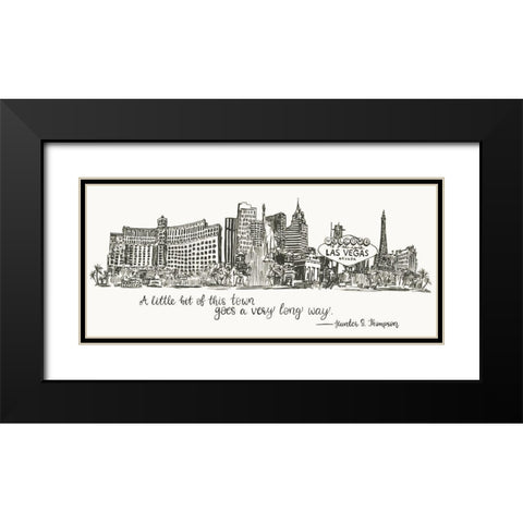 Viva Vegas Collection D Black Modern Wood Framed Art Print with Double Matting by Wang, Melissa