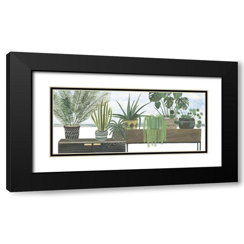 Mes Plantes Collection D Black Modern Wood Framed Art Print with Double Matting by Wang, Melissa